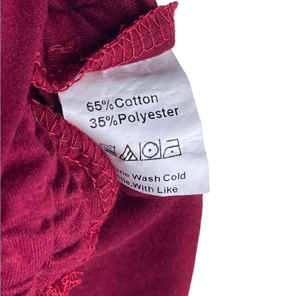 Shein Curve Red Cotton Blnd Drawstring Side short sleeve Tee & Skirt set Sz 4XL - Picture 11 of 11